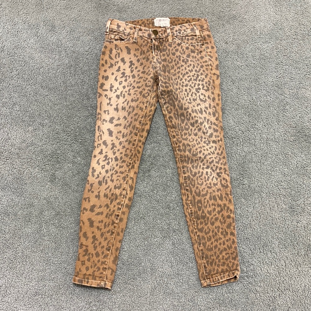 Current/Elliot Leopard print The Stiletto Skinny Jeans